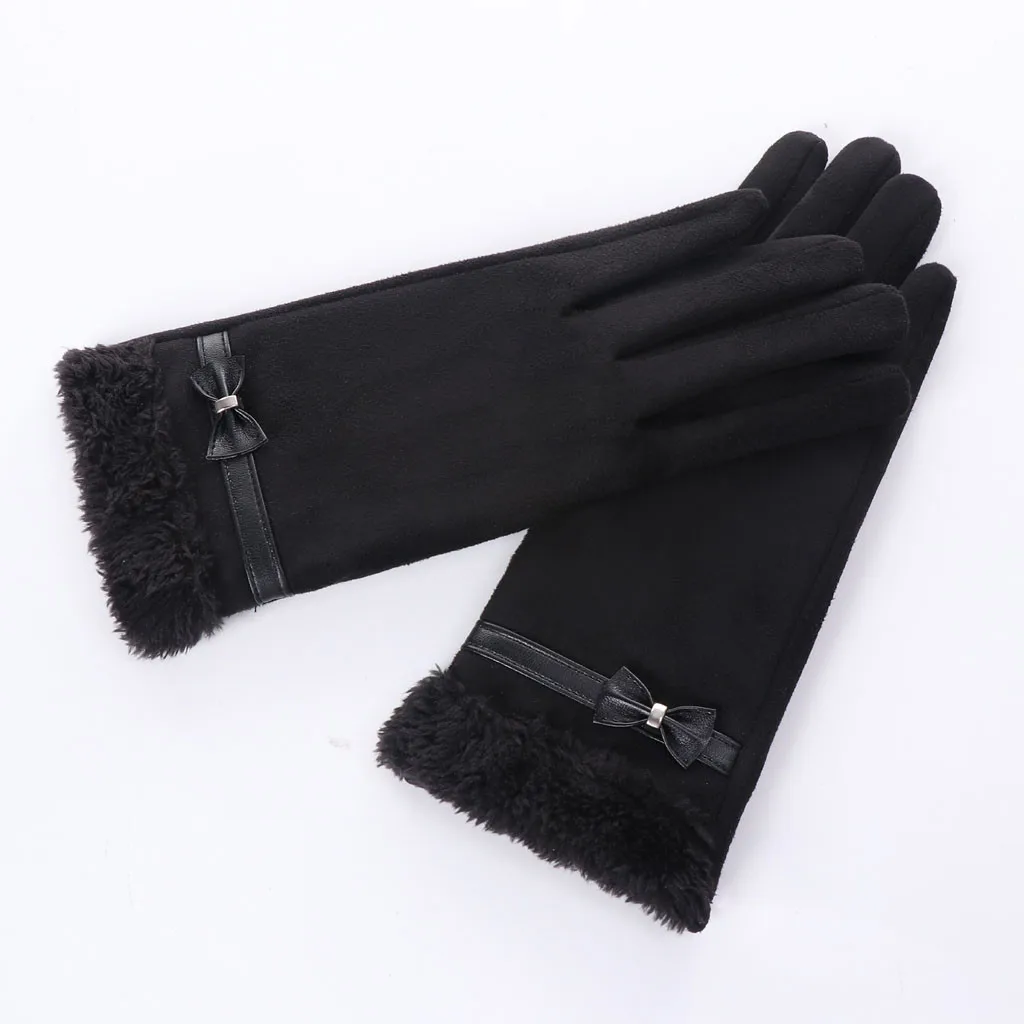 Женские зимние перчатки женские зимние теплые Цветочные кружевные теплые флисовые перчатки утепленные варежки Guantes Mujer Invierno# YL5