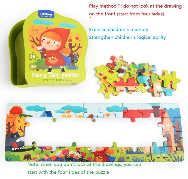 Mideer Milu/сказочная головоломка для детей, раннее образование, Большая головоломка, детская головоломка, игрушки для детей 3-6 лет
