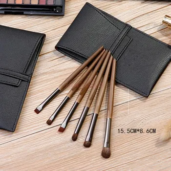 

6 horse shadow brush eye shadow makeup brush set eyebrow brush smudge set brush with carrying case