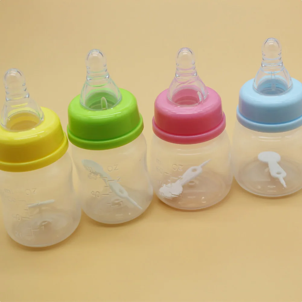 1Pcs Mini PP baby bottle Infant Newborn 60ml Feeding Nursing Nipple Bottle Juice Drinking Container