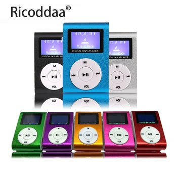 

Sport MP3 Player with LCD Screen Metal Mini Clip Metal Multicolor Portable MP3 Music Player Support 32GB Micro TF/SD Card