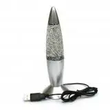 

Party Rocket Shape Color Change Night USB Rechargeable RGB Led Home Decor Bedside Glitter 3D Lava Lamp
