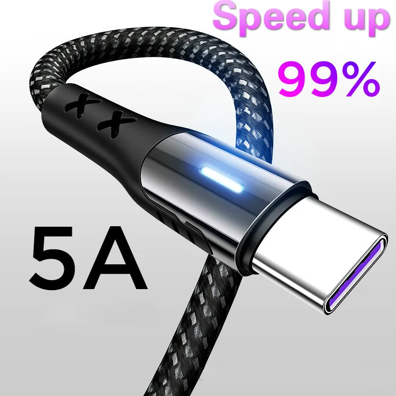 

Quick Charge USB C Type C Cable 5A for Huawei Lite Pro USB Charging Cable for Huawei P20 TYPE C fast charge cable Type C Cable