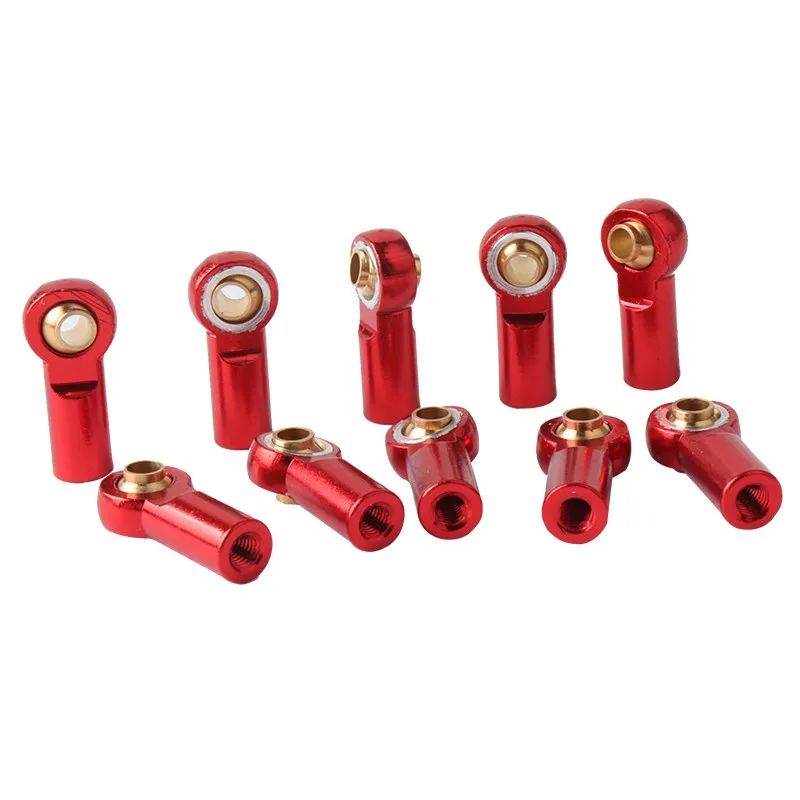 

10 Pcs /Lot Aluminum M3 Metal Ball Head Holder For SCX10 Link Rod End Ball Joint for 1/10 RC Car Truck Buggy Crawler
