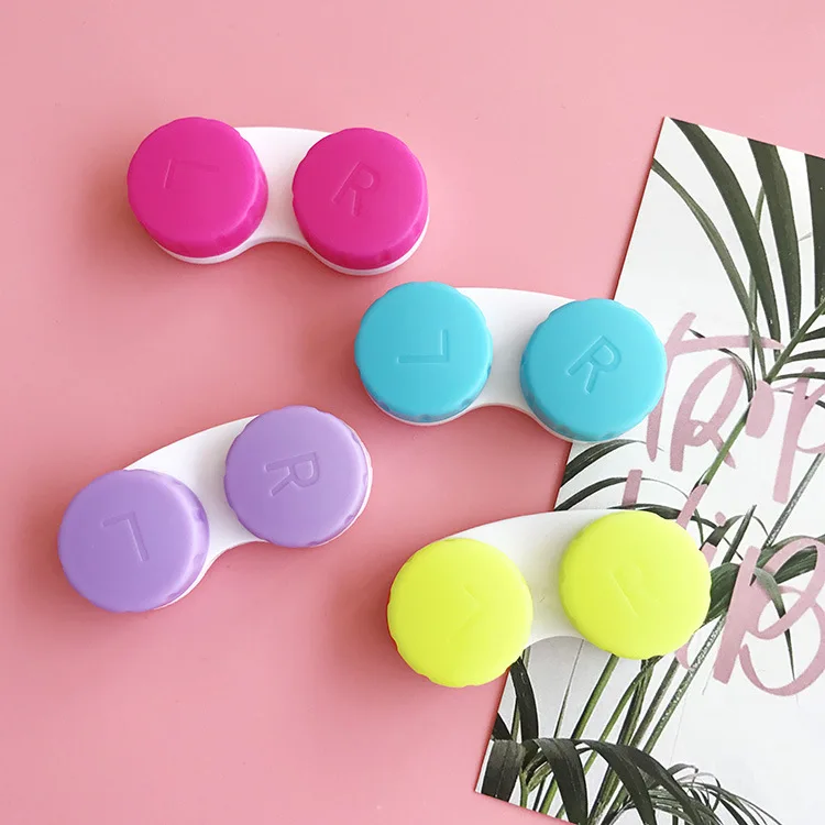 10Pcs Contact Lens L+R Cases Storage Holder Soaking Container Travel Accessaries Candy Color Eye Box | Аксессуары для одежды