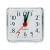 1PC Square Small Bed Alarm Clock Transparent Case Compact Digital Alarm Clock Mini Children Student Desk Table Clock 5