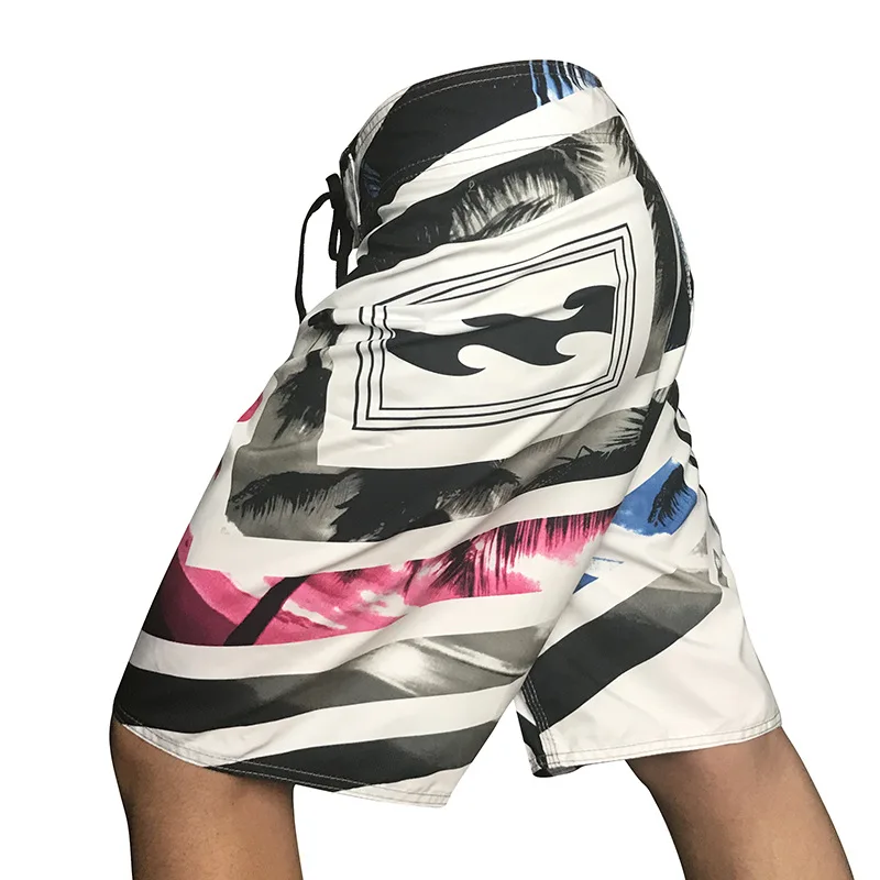 Twill Sea View Coconut Trees Quick-Dry Surfing Beach Shorts Fitness Men Vacation Short Shorts Swimware Print Beach Pants