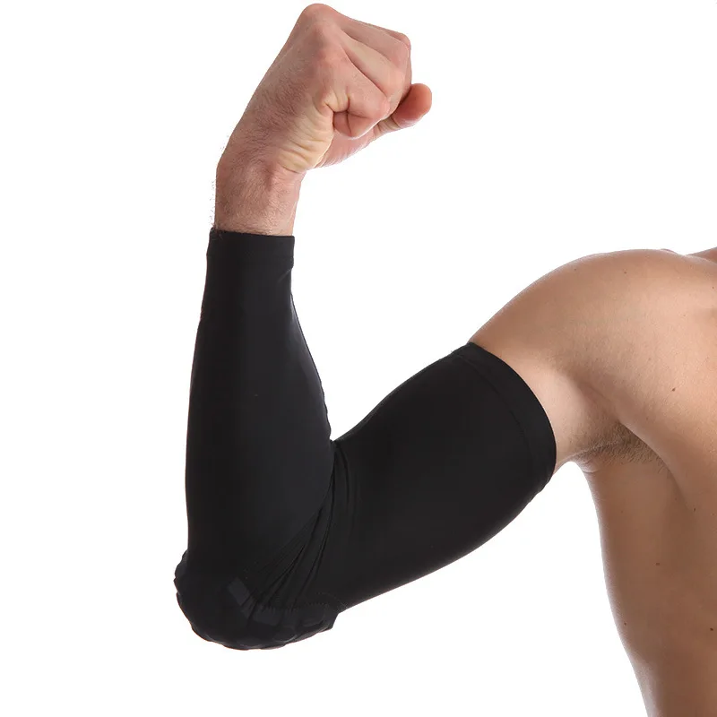 

Classic Chinlon Ultra-stretch Pressure Anti-Muscle Sprain Basketball Elbow Guard Honeycomb Elbow Guard Sports Elbow Guard