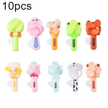 

10Pcs Portable Handheld Mini Fan Kids Children Cute Frog Bear Tiger Animal Hand Press Manual Cooling Fan Hand Manual Cooling Fan