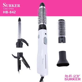 

5-in-1 hair dryer negative ion flower head straight hair comb voltage