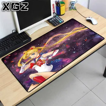 

XGZ Animation Mouse Pad Sailor Moon Pattern Computer Notebook Office Wireless Charging Mouse Pad Desk Pad Cute Mouse Pad 30x80