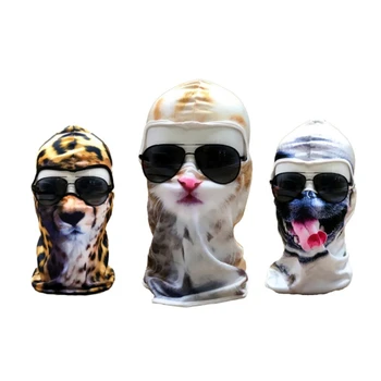 

WZCX Animal Print Camouflage Ski Cap Windproof Outdoor Solid Color Funny Fashion Sun Protection Beanie Mask Hat
