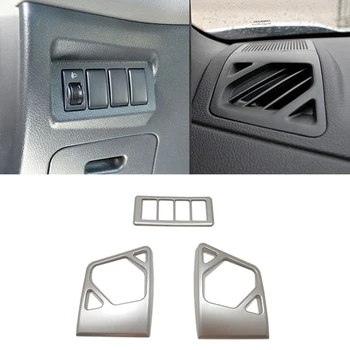 

For Nissan X-trail T31 Rogue 2008-2013 Accessories ABS Dashboard Air Condition Vent Outlet Cover Fog Lamp Control Switch Cover