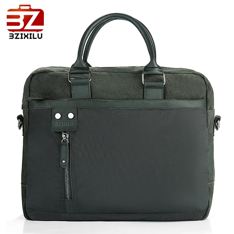 

BZIXILU soft handle business laptop briefcase leather men designer handbags high quality luxury handbags briefcase men