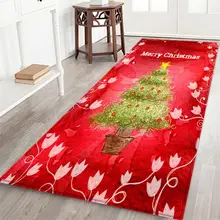 Рождественский коврик Рождественские огни коврик рождественские замки коврик праздничная атмосфера фланелевые принты Нескользящие впитывающие коврики домашний декор