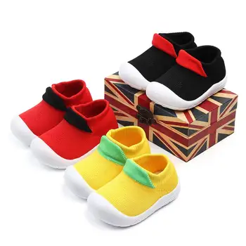 

Spring Autumn Newborn Baby Shoes Color Blocking Non-Skid Soles Indoor Knitted Shoes Floor Shoes Slipper Socks Breathable