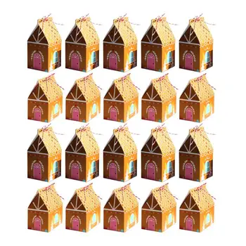 

20pcs Gift Boxes Baking Biscuits Gingerbread House Packaging Box Party Supplies Gift Box Candy Container Party Supplies