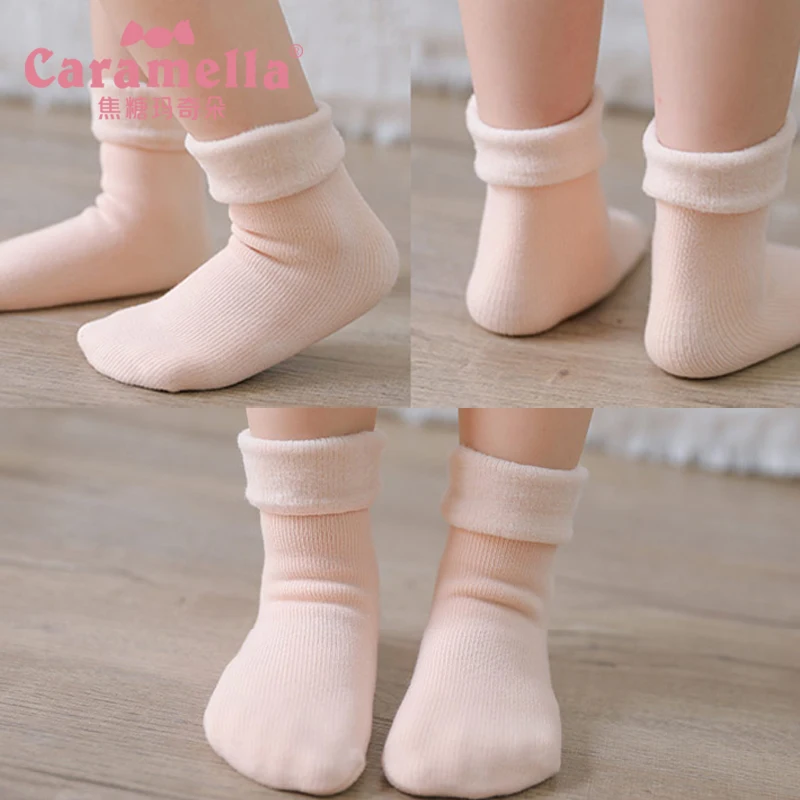 Caramella/4 пары детских носков в подарочной коробке зимние толстые теплые плюшевые