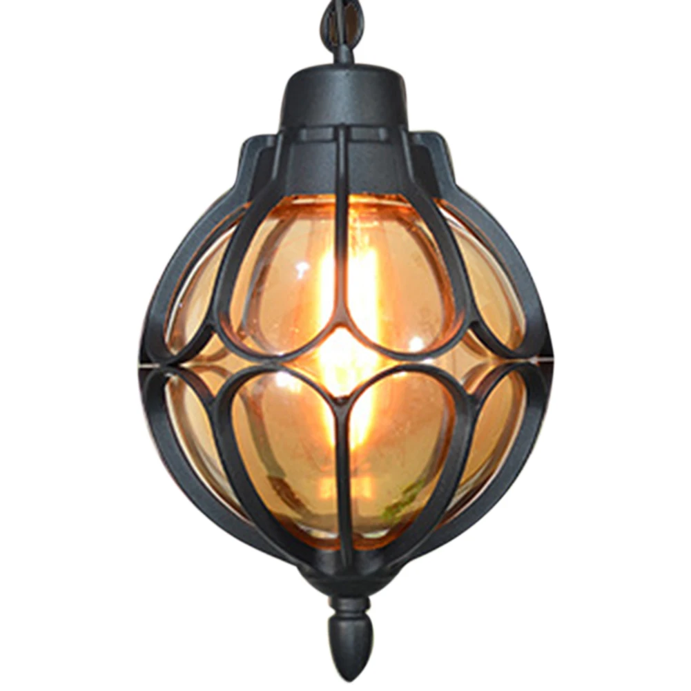 

Ceiling Anti Rust Hanging Courtyard Decoration Home Pendant Light Garden Easy Install Outdoor Ball Shape Waterproof Vintage
