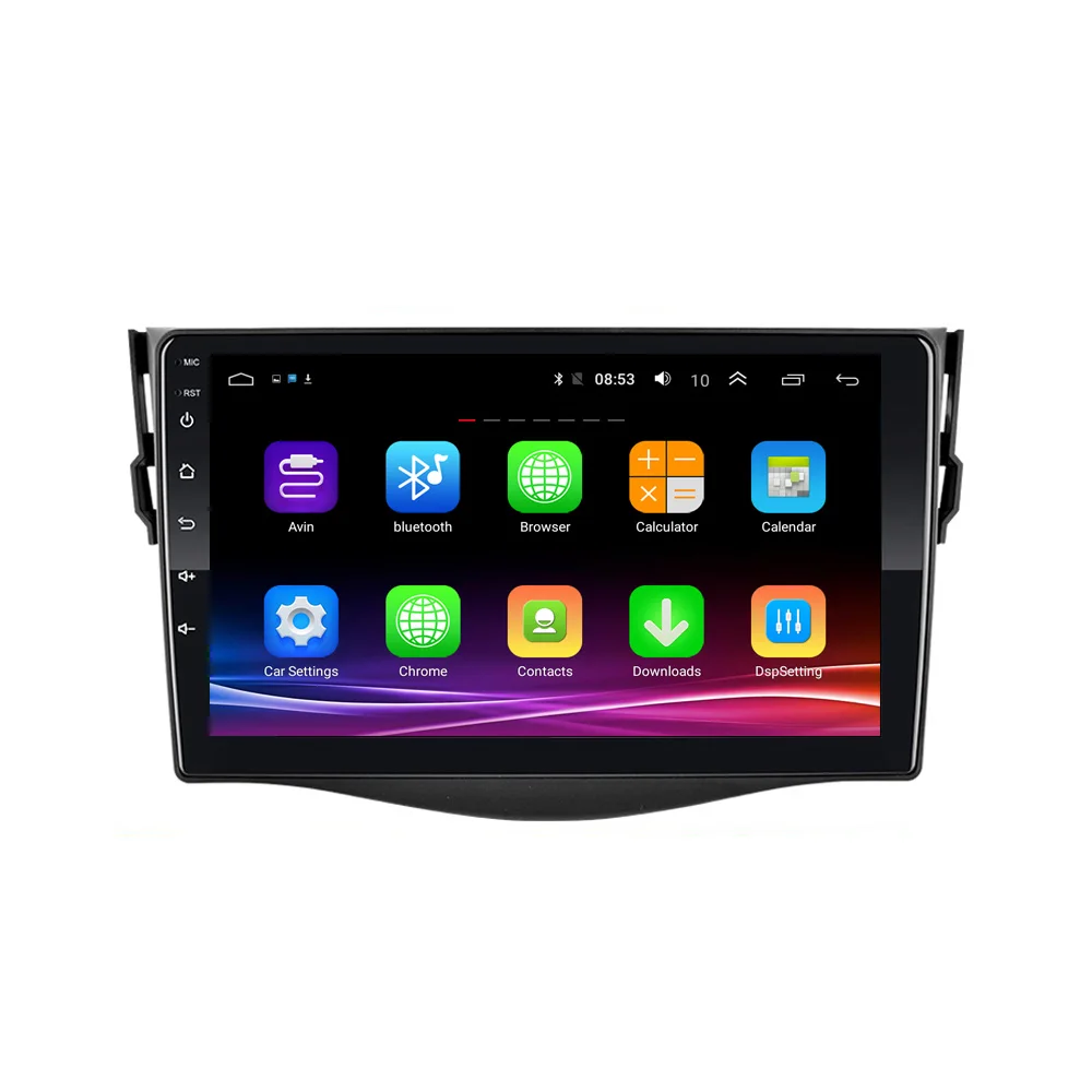 Автомобильный Dvd плеер на Android 10 для Toyota RAV4 Rav 4 2007 2008 2009 2010 2011 2 din 1024*600 gps навигация