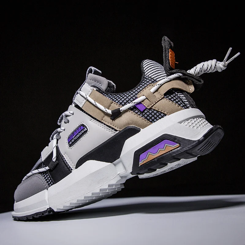 

men Running Shoes Cushioning Breathable Mesh Height Increasing INS Ulzza Harajuku Sneakers Outdoor Flats Walking Shoes