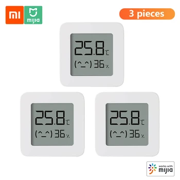 

3Pcs/Lot Xiaomi Mijia Thermometer Hygrometer 2 Wireless Smart Electric Digital Hygrometer Humidity Sensor Work with Mijia APP