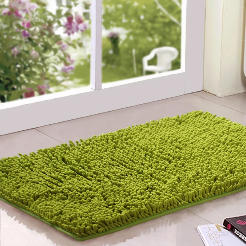 

Bathroom Kitchen Water Absorbing Anti Slip Mats Microfiber Thickened Floor Carpet Multi Color Rugs Sofa Bedroom Bedside Foot Pad