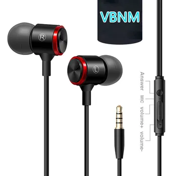

Duszake S320 Stereo Bass Headphone In-Ear 3.5MM Wired Earphones Metal HIFI Earpiece with MIC for Xiaomi Samsung Huawei Phones