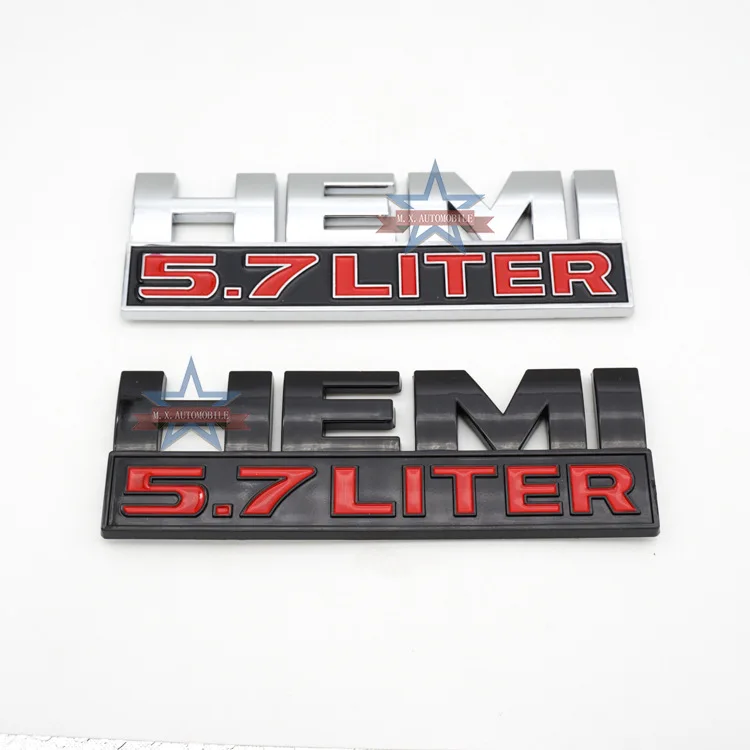 Подходит для Dodge Hemi 5,7 literabs автомобильный брелок с логотипом, металлический бампер наклейки выбросов Стандартный Dodge пикап английский автомобильные брелки с логотипом
