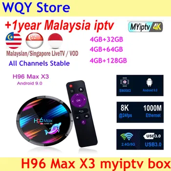 

Newest Android 9.0 H96 Max X3 Amlogic S905X3 4G 128G Smart TV Box Mytv stable Malaysia Singapore Indonesia Australia Southeast