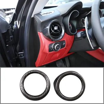 

For Alfa Romeo Stelvio/Giuli 2017-2020 Side Air Outlet Ring Cover Real Carbon Fiber Car Interior Modification Parts