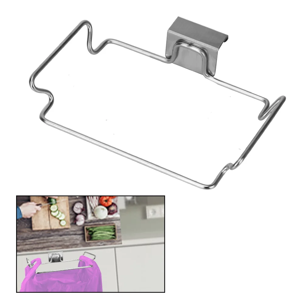 Door Garbage Storage Holder Stainless Steel kitchen Accessories