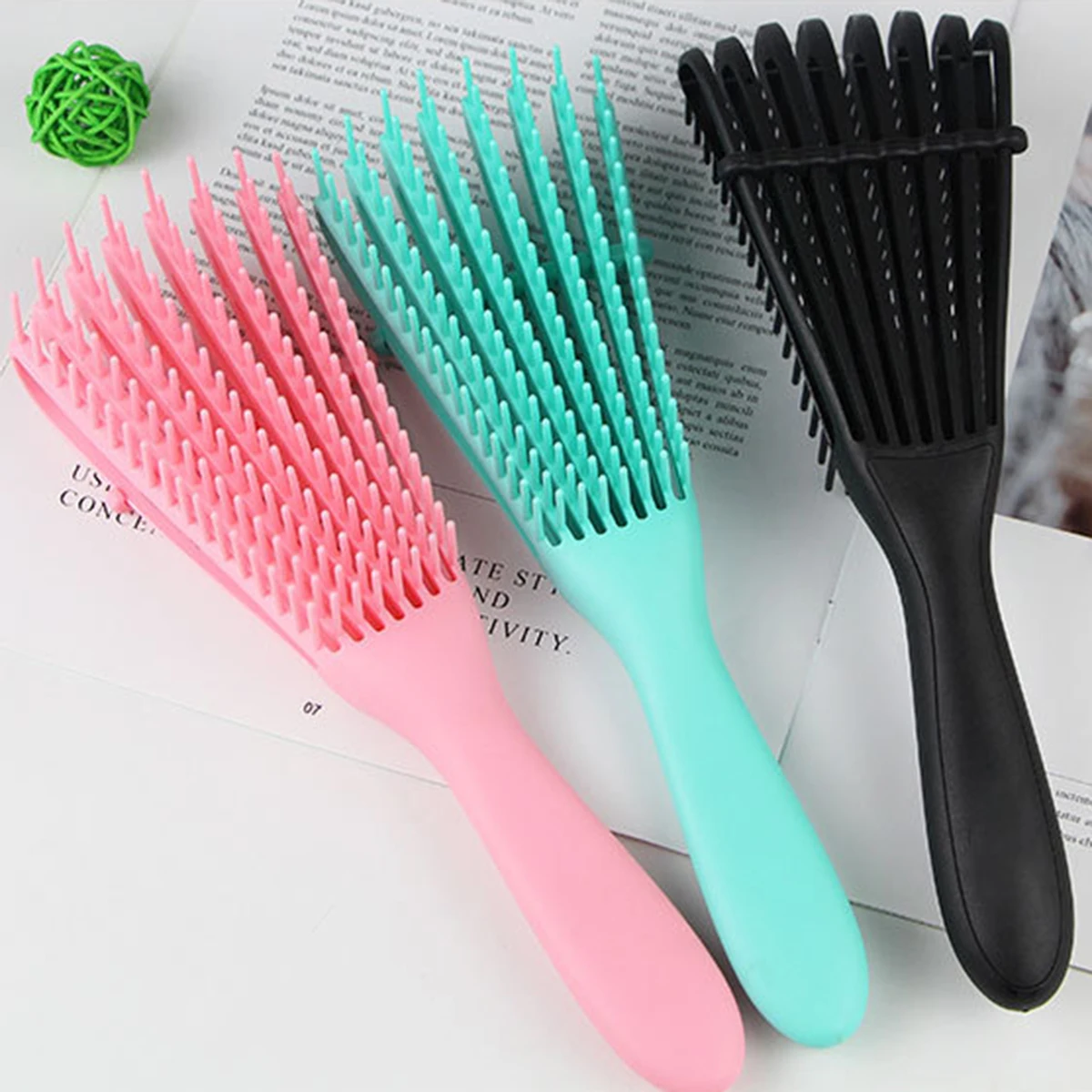 1PC Professional Hair Brush Hair Care Spa Scalp Massage Comb Detangle Hairbrush Comb for Salon Hairdressing Styling Tools