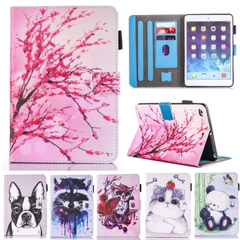 

Case For Samsung galaxy Tab A 8.0 2017 SM-T380 T385 Cover leather Painted Cartoon Card slot Tablets Case for samsung tab A 8"