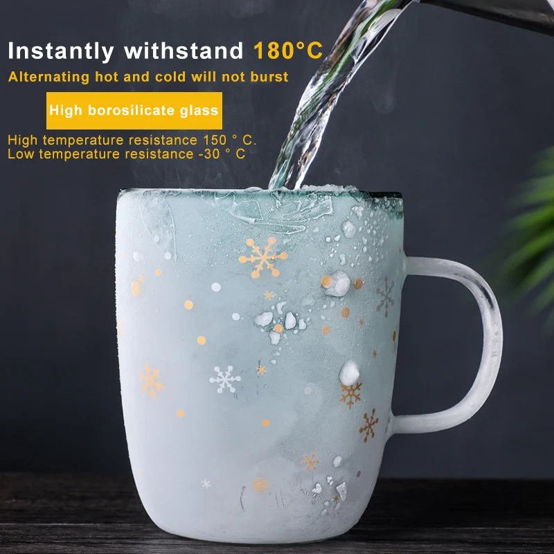 

Christmas Tree Event Cup Star Water Double-Layer Glass Mugs for Cocktail Wine H99F