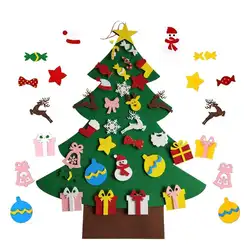 DIY Набор рождественской елки с маленькими съемными орнаментами Войлок рождественские ручной работы украшения для детей и взрослых