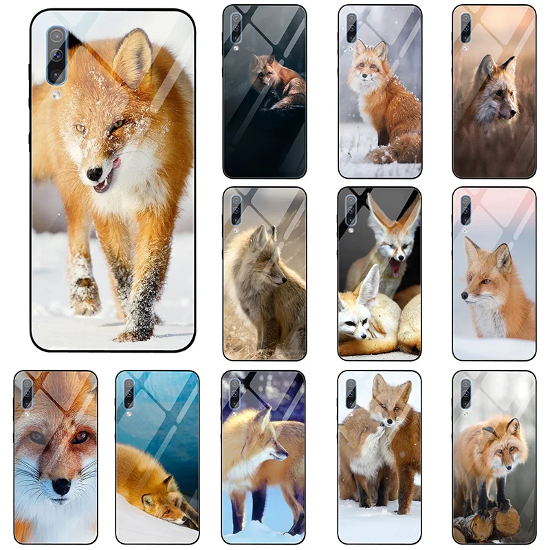 Cute Animal Red Fox In The Snow Mobile Phone Accessories Case for Samsung Galaxy S8 S9 S10 A6 A8 M10 M20 M30 Plus Bags | Мобильные