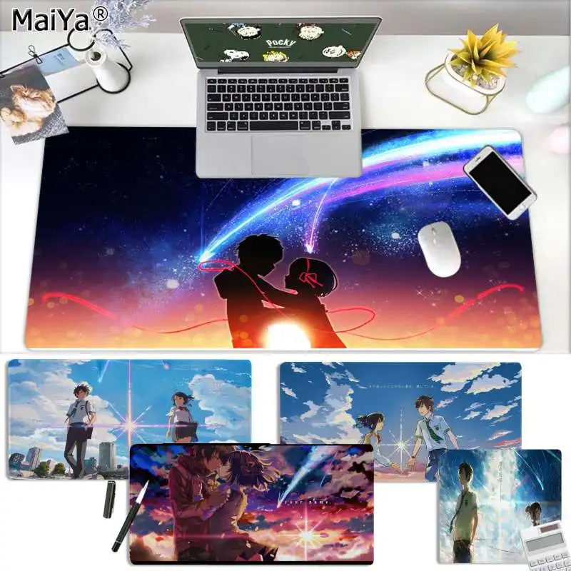 Крутой новый коврик для мыши Maiya с анимационным фильмом Ваше имя Kimi No Na Wa С