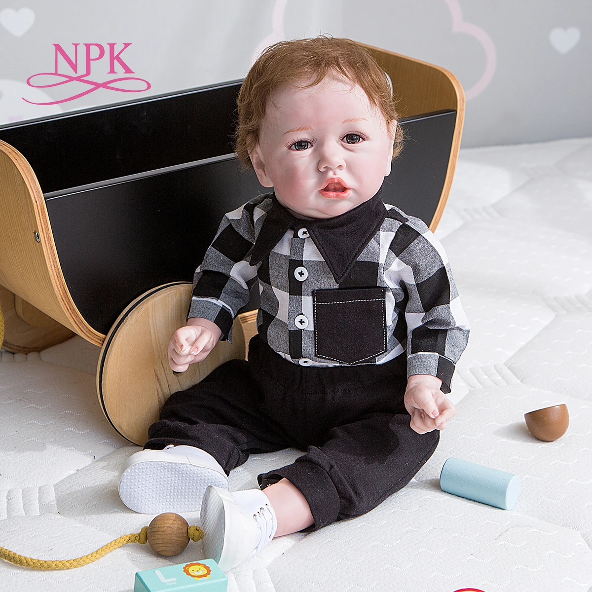 Популярная кукла реборн NPK 55 см саскиа Беби Реалистичная мягкая на ощупь ручная