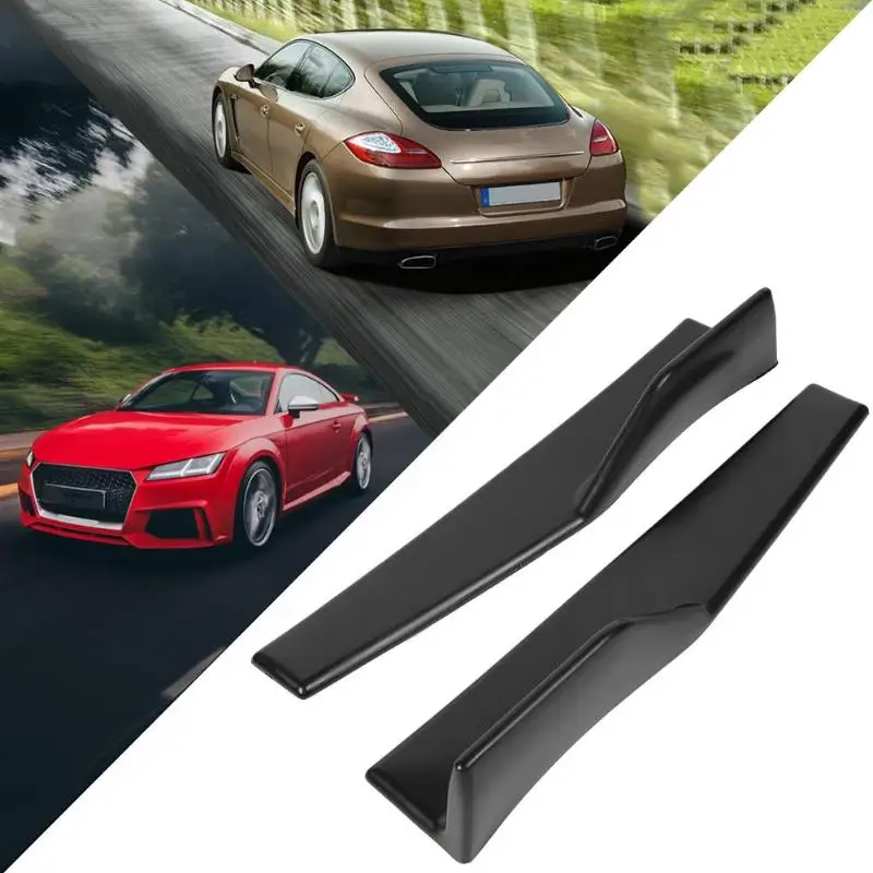 

2pcs Car Side Skirt Rocker Splitters Extensions Wings Diffusers Universal Black Strengthens the Side Extension Purpose