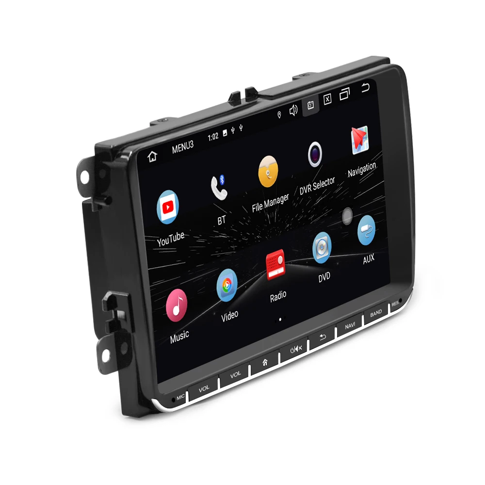 Sale AMPrime 2 din Autoradio 9" Android 9.0 car Multimedia Quad-core Car Radio Touch Screen GPS WIFI Bluetooth USB/AUX/FM MP5 Player 8