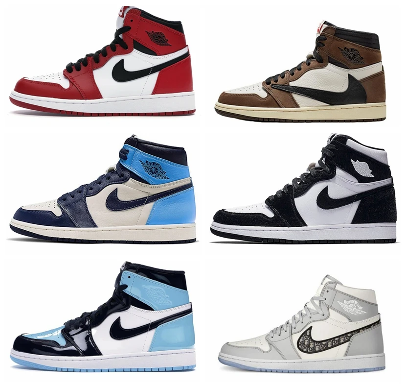 Новинка 2020 баскетбольные туфли Nike Air Jordan 1 Men FileRecv AJ Chicago Red размер 36 46|Обувь для