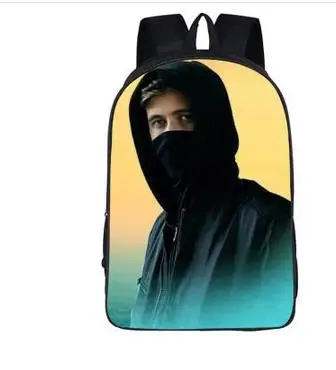 16 дюймов Alan Walker DJ Многофункциональный рюкзак для женщин и мужчин Дорожная сумка Хип-хоп школьные сумки для подростков рюкзак для ноутбука - Цвет: as pictures