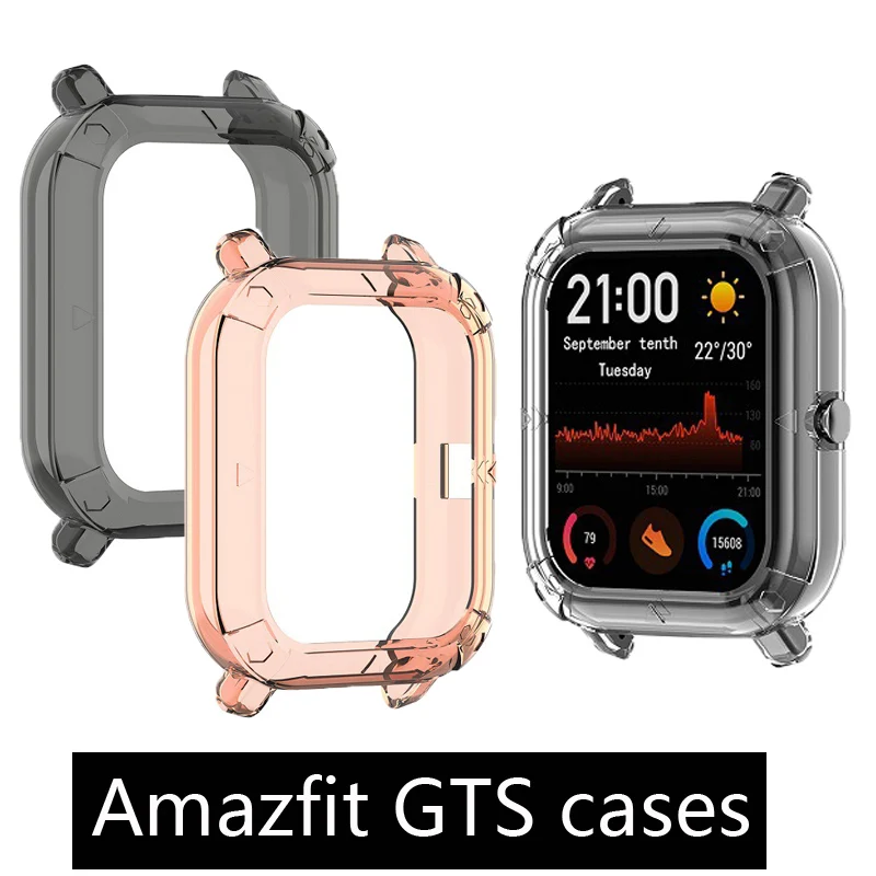 Чехол из ТПУ для huami amazfit GTS чехол смарт часов защитный полупрозрачные цветные