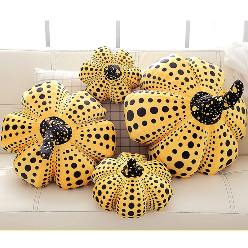 

YAYOI KUSAMA WAVE POINT SIMULATION PUMPKIN PLUSH PILLOW CREATIVE OFFICE LUNCH BREAK PILLOW STUFFED TOYS HALLOWEEN GIFT X1337