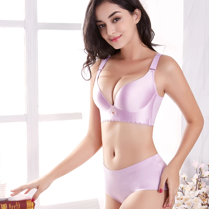 Кружевной Большой комплект нижнего белья для женщин Красивая спина Высокое