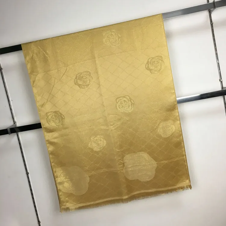 Весенне-летний креативный мусульманский шелковый шарф золотые линии ИМИТИРОВАННАЯ шелковая ткань хиджаб колледжа стиль шарф