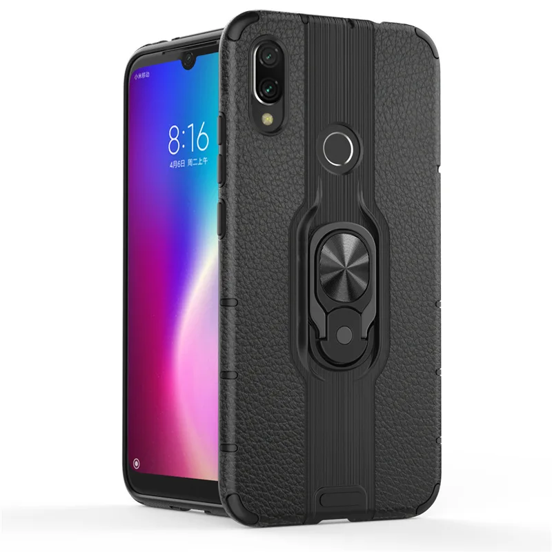 

For Xiaomi Redmi 7 Case Magnetic Ring Phone Cover For Redmi 7 Y3 Silicone Hard Back Shockproof Case For Redmi Y3 Y 3 Stand Cover