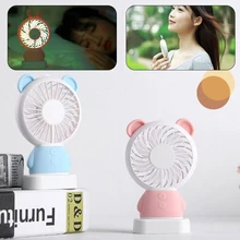 Ручной вентилятор, электрический вентилятор, карманный вентилятор, цветные огни с основанием, 800 мАч, портативный, мультяшный, летний, ультратонкий, охлаждающий