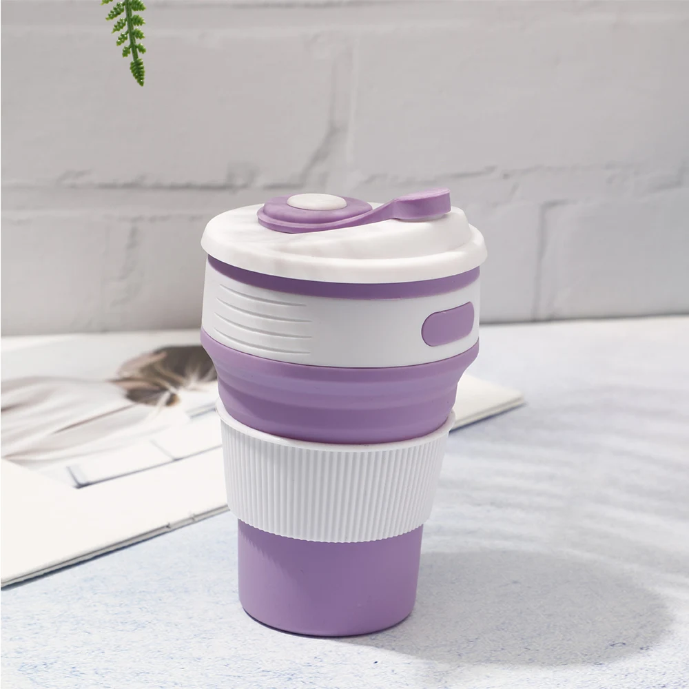 Hot Folding Cup Silicone Portable Telescopic Silicone Drinking Coffee Cup Folding Multifunction Folding Silicone Travel Cup
